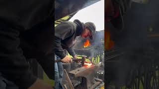 Traditionally Forging And Welding A Therapeutic Horseshoe [upl. by Danie]