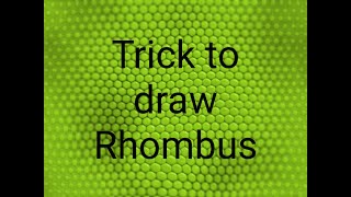 how to draw Rhombus very easy wayhow to draw Rhombus step by step [upl. by Hait]