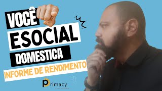 ESOCIAL DOMESTICA FOLHA DE PAGAMENTO  INFORME DE RENDIMENTO [upl. by Halle]