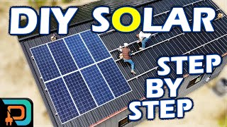 9kW DIY Home Solar Panel System Installation  Start to Finish [upl. by Edette]