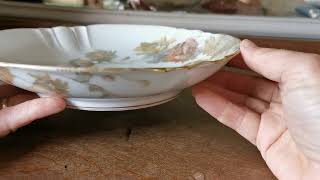 Antique Haviland amp Co Limoges Floral China Bowl [upl. by Halimaj]