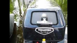 Tohatsu 18 hp 4 stroke start engine [upl. by Leeann722]