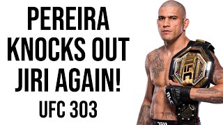 Alex Pereira KNOCKS OUT Jiri Prochazka UFC 303 Main Event Reaction [upl. by Tudor]