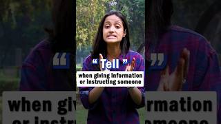 Say  Ask  Tell  Talk  Whats the difference english learnenglish viralvideo englishgrammar [upl. by Madelon]