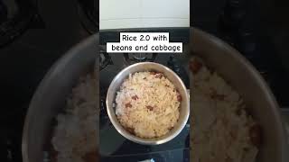 Rice with cabbage and beans mixed in Every day simple food rice20 [upl. by Garceau]