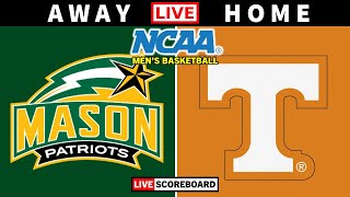 George Mason vs Tennessee  NCAA Mens Basketball Live Scoreboard [upl. by Adnofal]