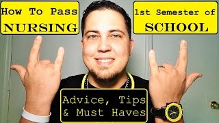 How To Pass First Semester of Nursing School Advice Tips and Must Haves [upl. by Strickler]