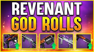 NEW META The MUST HAVE Revenant God Roll Weapons Destiny 2 [upl. by Pang763]