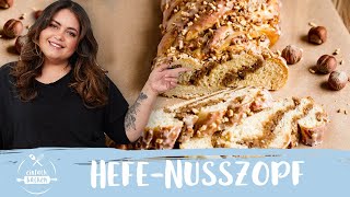 Nusszopf Rezept  Hefezopf mit Nussfüllung 😍🤩 I Einfach Backen [upl. by Adianez880]