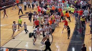 Rockford High School basketball player hits halfcourt buzzerbeater [upl. by Assiren]