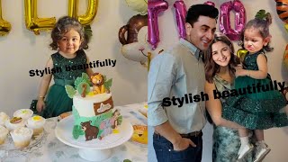 Alia Bhatt Ranbir raha kapoor unseen moments during 2nd animal theme birthday party Raha doll look [upl. by Arrik]