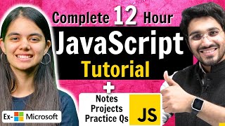 JavaScript Tutorial 2024 for Beginners to Pro with Notes Projects amp Practice Questions [upl. by Ardnu518]