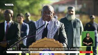 President Ramaphosa attends Eid prayers at Laudium Pretoria [upl. by See997]