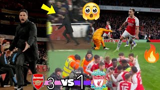 🤣Mikel ArtetaArsenal Fans amp Bench Crazy Reaction To Saka Martinelli amp Trossard Goal Vs Liverpool [upl. by Aztiraj]