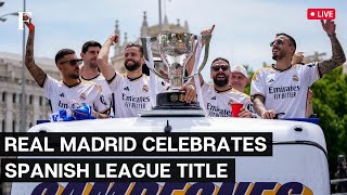 LIVE Real Madrid Celebrates 36th League Title with Fans at Cibeles square [upl. by Yraht346]