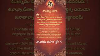 Soundarya LahariSloka 41Aadi Shankaracharya [upl. by Nilrah]