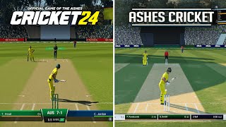 CRICKET 24 Vs Ashes Cricket 2017 COMPARISON  Gameplay amp Graphics [upl. by Admana]