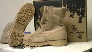 Altama 4158 Military Spec Tan desert boot video [upl. by Hales798]