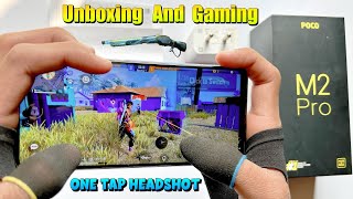 Poco M2 pro unboxing and free fire test with 3 finger handcam one tap headshot Snapdragon 720g chip [upl. by Philo805]