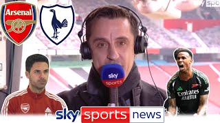 BREAKING GARY NEVILLE REACTS TO ARSENALS NORTH LONDON DERBY VICTORY GARY NEVILLE PODCAST YODAY [upl. by Asen]