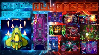 Wind wings Space shooter All Bosses [upl. by Ahseekal]