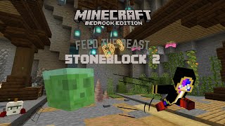 Minecraft Bedrock Stoneblock 2 Ep3 – Runes Witch Water and Totems [upl. by Ahtivak181]