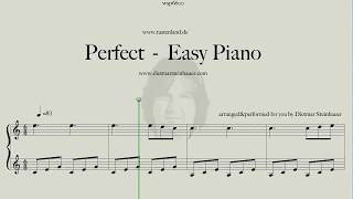 Perfect  Easy Piano [upl. by Hitchcock]