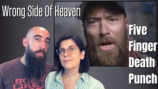 Five Finger Death Punch  Wrong Side Of Heaven REACTION with my wife [upl. by Nojed]