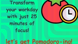 Ditch Distractions and Embrace the Focus Discover the Pomodoro Secret [upl. by Anelliw877]