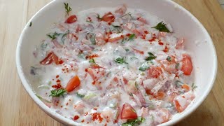 Raita Recipe for Biryani  Onion tomato raita recipe  Sujatas Pakkruti [upl. by Irret306]