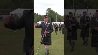 Drum Major David Rae leading Gordon Highlanders Drums amp Pipes at 2022 Aboyne Highland Games shorts [upl. by Idoj]