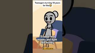 Teenagers Turning 18 years Be Like 🤣relatable animatio anime memesfunny shortstrendingcomedy [upl. by Aissert]