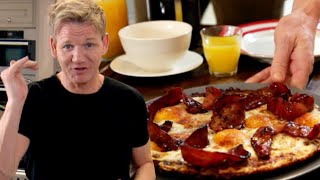 Gordon Ramsays Bacon Eggs And Hash Browns [upl. by Lapotin]