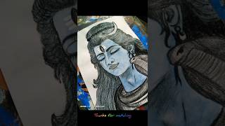 Drawing with kajal pencil✏ mahadevnewartviralsongshortvideopleasesubscribemychannel [upl. by Terris18]