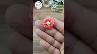 EASY WOOLEN FLOWER PATTERN MAKİNG TUTORİAL [upl. by Salinas]