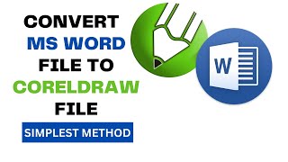 Convert MS word file to Coreldraw file [upl. by Latsryc]