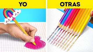 LOS MÁS LOCOS TRUCOS PARA SER POPULAR EN LA ESCUELA  DIY escolares y trucos femeninos por 123 GO [upl. by Ysset]