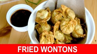 Fried wonton recipe with pork and shrimp filling [upl. by Ardiek]