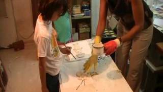 Art Lessons  Teaching Children To Paint With Encaustics [upl. by Eenar]