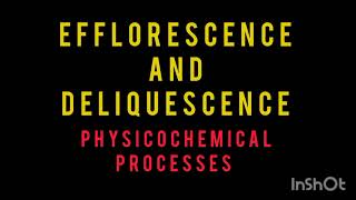 Efflorescence and Deliquescence  Lecture 1  Miscellaneous Processes  PharmD Physical Pharmacy [upl. by Gnex998]