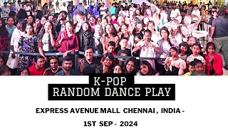 KPop Random Dance play at Express Avenue Mall  Chennai India 1st September 2024 [upl. by Demaria]