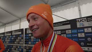 Mathieu van der Poel  Interview at the finish  World Championships Road Race Zürich 2024 [upl. by Deegan779]