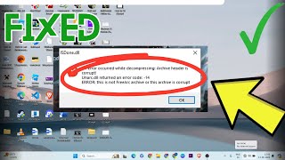 How to Fix unarcdll returned an error code 14  1 [upl. by Ackerley378]