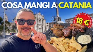 COSA MANGI A CATANIA CON 18€ SICILIA STREET FOOD TIPICO  Vincenzo Troisio [upl. by Leahplar480]