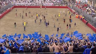 ⚪️🔵 Semifinale Calcio Storico 2023⚜️ BIANCHI di Santo Spirito contro AZZURRI di Santa Croce 37 [upl. by Itsirk]