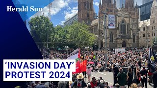 ‘Invasion Day’ protest in Melbourne [upl. by Eelatsyrc759]