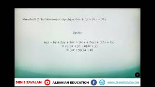 8 02 059 Java 15 Matematikë faktorizimi me anë të grupimit [upl. by Dare885]