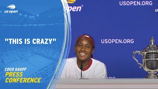 Coco Gauff Press Conference  2023 US Open Final [upl. by Yffub721]