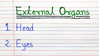 External Organs  10 External Organs Name in English  external organs of human body part [upl. by Eiral]