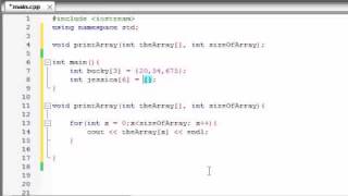 Buckys C Programming Tutorials  35  Passing Arrays to Functions [upl. by Yelram]